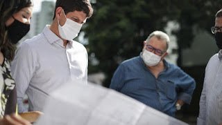 Prefeito vistoria obra para eliminar ponto crítico de alagamento na Zona Norte do Recife Prefeito vistoria obra para eliminar ponto crítico de alagamento na Zona Norte do Recife