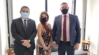 Romerinho e Eriberto visitam Ministério Público de Contas de Pernambuco