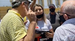 Recife | Agora: ao lado de pastores, Clarissa Tércio participa de protesto contra fechamento de igrejas na pandemia