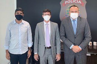 Erick Lessa se reúne com novo superintendente da Polícia Federal