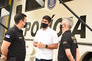 Erick Lessa visita operação da Polícia Civil e destaca a necessidade de vacinar Guardas Municipais