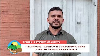 Zé Mário anuncia sub-sede do Sindicato dos Trabalhadores Rurais de Gravatá em Russinha; unidade levará serviços aos agricultores