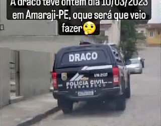 Presença de viatura policial da Draco gera curiosidade na população de Amaraji