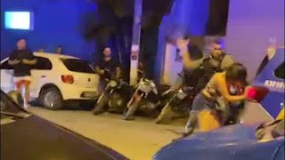 VÍDEO: mulher é agredida com socos e tapas por dois policiais durante festa no interior de Pernambuco