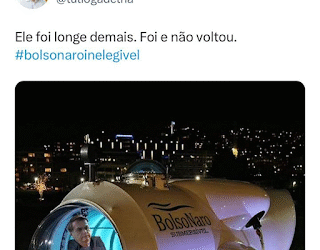 Túlio Gadelha usa caso de acidente com submarino que implodiu com 5 pessoas para ironizar inelegibilidade de Bolsonaro: “Ele foi longe demais. Foi e não voltou”
