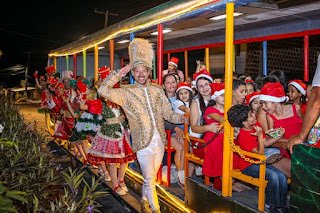 No distrito de São Severino, Caravana do Natal ilumina a cidade com magia e encantos natalinos