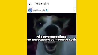 “Não teve apocalipse que macetasse o carnaval do Recife”, diz publicação no perfil oficial da prefeitura