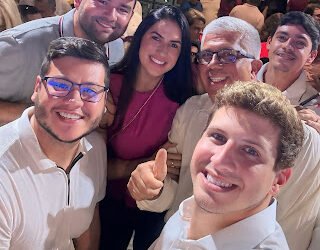 Jorge Luis prestigia lançamento da pré-candidatura de Zé Queiroz, em Caruaru, e, ao lado de Pedro e João Campos, reafirma pré-candidatura a prefeito de Chã Grande