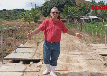 Ponte de baixa qualidade que custou mais de R$ 80 mil aos cofres públicos de Cortês está caindo aos pedaços; denúncia parte do ex-prefeito Geninho