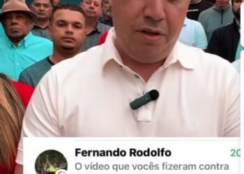 Candidato a prefeito de Angelim pelo PSB, Carlos Henrique, denuncia ameaça recebida do deputado federal Fernando Rodolfo, do PL