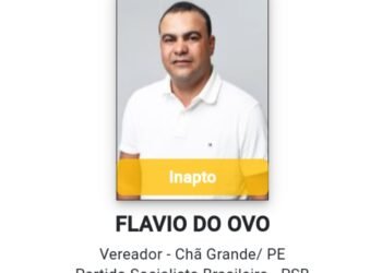 Chã Grande: Justiça Eleitoral indefere candidatura de Flávio do Ovo para vereador