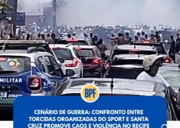 Cenário de guerra no Recife: confronto entre organizadas do Sport e Santa Cruz generaliza caos e violência