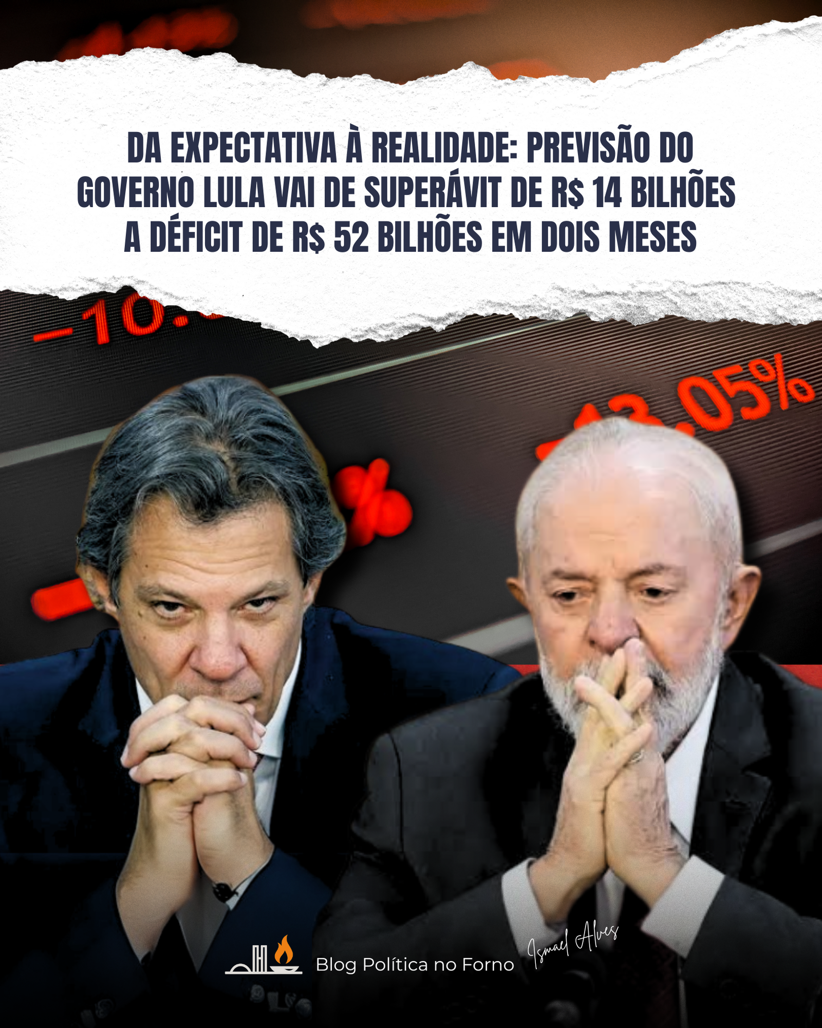 Previsão do governo Lula vai de superávit de R$ 14 bilhões a déficit de R$ 52 bilhões em dois meses Previsão do governo Lula vai de superávit de R$ 14 bilhões a déficit de R$ 52 bilhões em dois meses