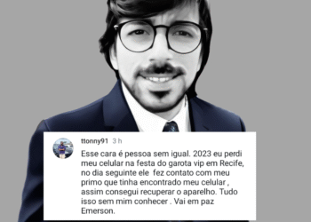 Leitor relata gesto de honestidade e solidariedade de Emerson Carvalho durante evento em Recife