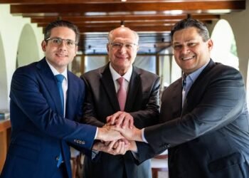 Alcolumbre, Motta e Alckmin pregam união contra tarifão dos  EUA