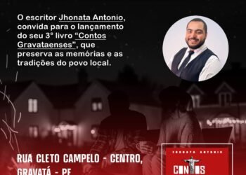 Livro Contos Gravataenses será lançado pelo escritor Jhonata Antonio neste sábado (09) com histórias de assombração, causos e imaginário popular