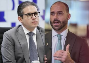 Indicação de Eduardo Bolsonaro para liderar minoria é barrada por Hugo Motta