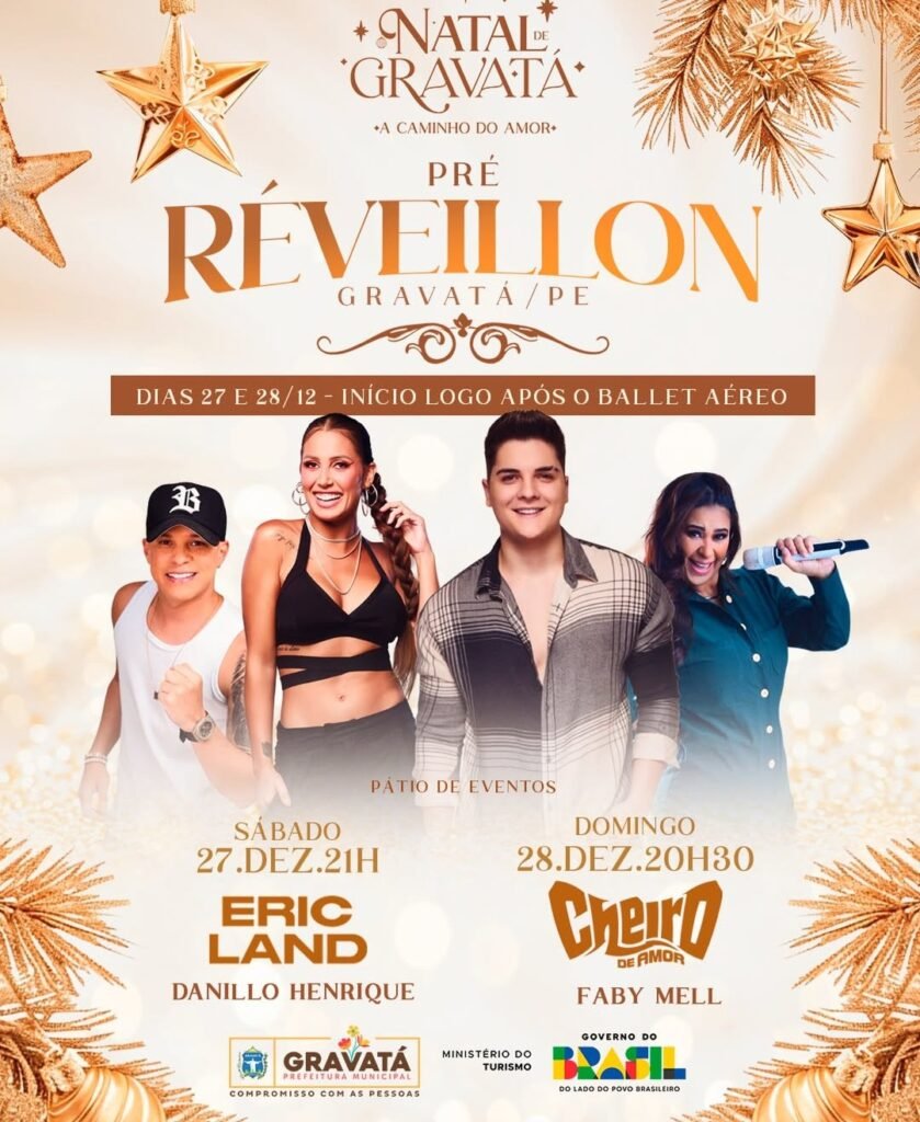 Pré-Réveillon de Gravatá com shows no Pátio de Eventos Chucre Mussa Zarzar