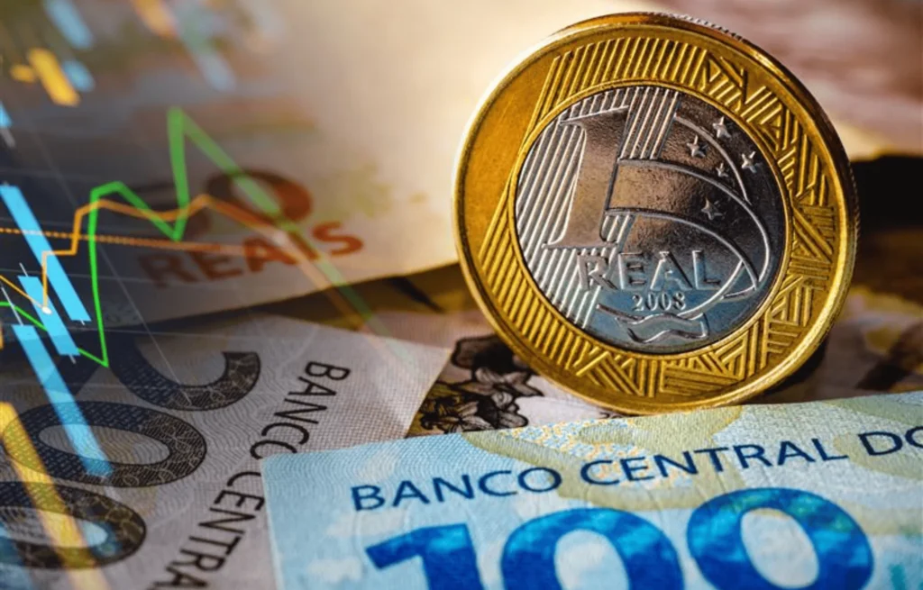 Brasil perde posição no ranking mundial do PIB em ilustração econômica sobre o recuo do país no cenário global