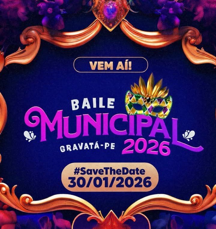 Baile Municipal de Gravatá 2026 na AABB com foco na causa animal e shows de frevo.