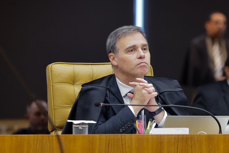 Ministro do STF durante sessão no Supremo Tribunal Federal