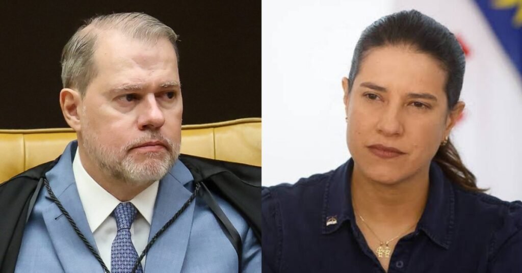 Ministro Dias Toffoli, do STF, e governadora Raquel Lyra em montagem sobre decisão que retirou a Federação PSDB/Cidadania da coligação Pernambuco de Coração