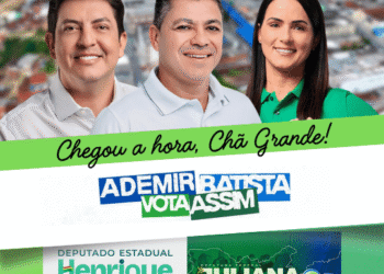 Ademir Batista aposta na fidelidade do eleitorado e espera votação expressiva para Henrique Filho e Juliana de Chaparral em Chã Grande Ademir Batista aposta na fidelidade do eleitorado e espera votação expressiva para Henrique Filho e Juliana de Chaparral em Chã Grande