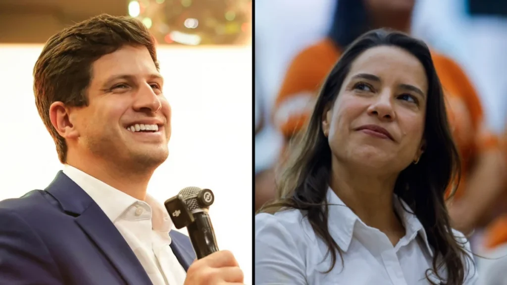 João Campos e Raquel Lyra aparecem em imagens lado a lado na disputa pelo Governo de Pernambuco em 2026